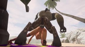 sex with a werewolf at the beach - warcraft porn parody