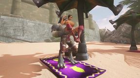 sex with a werewolf at the beach - warcraft porn parody