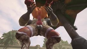 sex with a werewolf at the beach - warcraft porn parody