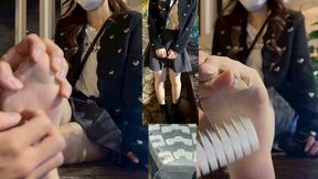 Japanese Beauty in Stockings Size 8. 5 Super Sensitive Sole Tickling; 6 minutes 23v seconds
