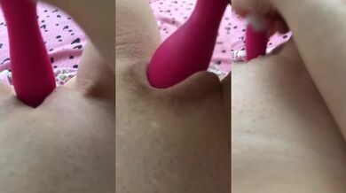 German blonde squirts hard with vibrator moaning loud