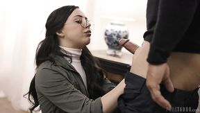 Babe in glasses Whitney Wright is poked from behind and rides strong cock