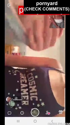Webcam amateur couple shares a reaction to homemade clip