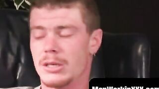 Rugged Stud MasturbaTES And Covers Himself In Hot Load