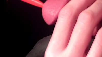 Sharp nails hurt and pleasure a lucky cock