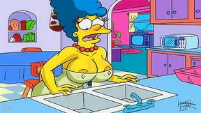 Marge Seduces Homer with Sultry Moves in Horny Simpsons Fantasy Clip