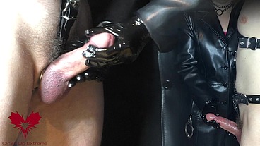 My cock is milked by the warden. I have to keep still.