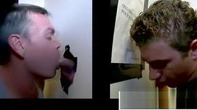 Gay straight gloryhole blowjob