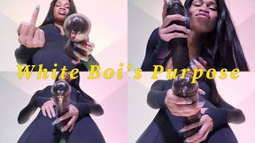 White Boi's Purpose- Ebony Femdom Goddess Rosie Reed White Boi Make Me Bi Humiliation BBC Tease- standard definition