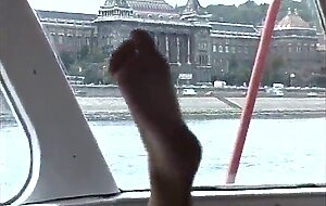 Juicy babe with raven hair angelina crow got her butt polished on the cruising luxury yacht