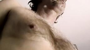”Mature dude displays his enormous cock out”