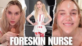 Foreskin Nurse - Nurse Loves Foreskin Smegma and Facial - 4K