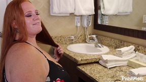 Julie Ginger Brushing Her Beautiful Long Hair