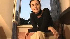 Shy clever german businesswoman gets pickuped in the street