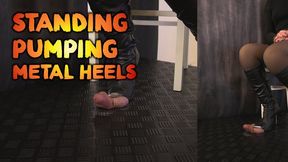Standing, Pumping, and Bootjob in Metal High Heels Boots (45 Double Version) - TamyStarly - Cock Balls Crush Trample, Shoejob, Bootjob, CBT, Ballbusting, Trampling, Stomping