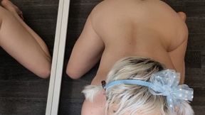 POV deepthroat with countdown and cum in the end