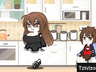 Boy masturbates during the time that thinking about his huge fantasy (Gacha Club)