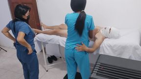 Nurse Porn!! They Seduce a Patient to Fuck in the Hospital.