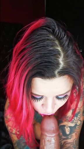 Huge Dildo Sucking Slut