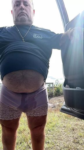 Mark Fletcher SLO - MO pissing  in pink panties