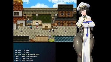 Nymphomania Priestess [Cuckold Hentai game PornPlay] Ep.6 This nun has no panties under her dress in public !