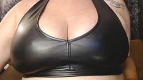 Giant Titties Bouncing Leather Tight Tops