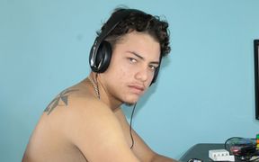 Latino Boy Masturbate at Home