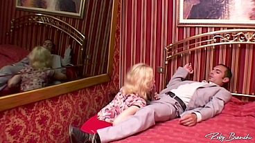 Transcumz - Trans blonde with big dick fucks his friend’s wife in a hot threesome