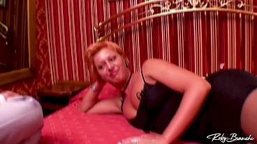 Transcumz - Trans blonde with big dick fucks his friend’s wife in a hot threesome