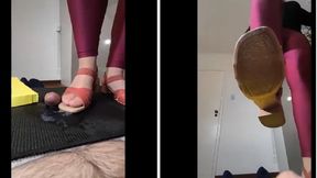 Cock Crush with Shoe Changes + Intense Glans Focus, Big Cumshot and Final Stomp II Post Orgasm (Horizontal + Vertical Video)
