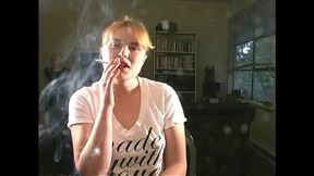 Katie 22 Yr Old Blonde SFW Non-Nude Smoking Clip 4