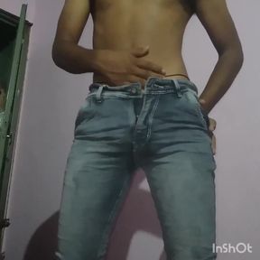 Hot masturbation video of handsome slim indian college boy.
