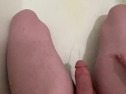 Femboy Cums In A Toy Before Peeing
