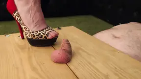 Tight Fitting Leggings & Stilettos W/ CBT Table Femdom