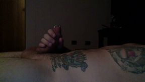 Pierced Dick Model Cumshot Show over His Belly