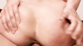 Dark Haired 18yo Teenie with saggy natural jugs getting a facial