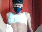 Cute slutty femboy strokes her dick 🧘‍♀️ - rosunx