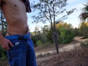 stripping and having fun in small sandy dune