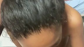 Amateur Latina's big ass swallows his load