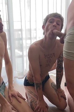 Ended an Orgy Where He Fucked Tight Twink Asses Part 1