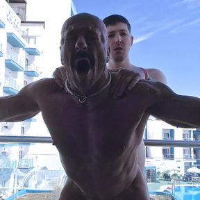 BALCONY DADDY FUCK IN FULL PUBLIC VIEW