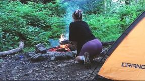Outdoor Sex with Tourist in Forest Tent Fuck