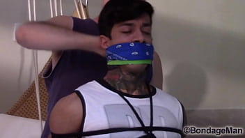 Dito for the first time in bondage was gagged many times for audition | free