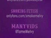 Blue Hair Egirl smoking waiting for you to eat her pussy(full vid on my 0nlyfans/ManyVids)