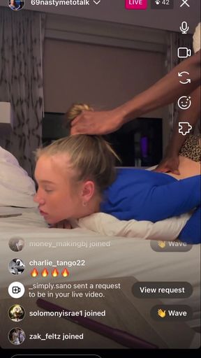 Snomarie69 getting fucked on IG LIVE must follow