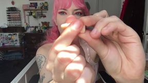giantess jerks off tiny