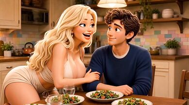 Step Mom Shares Bed Ai Cartoon First Time Kitchen Sex