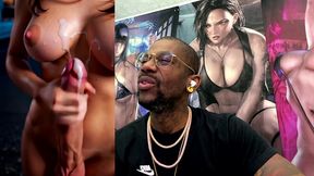 cute transgender teen masturbates in the middle of the street and cums all over herself, ai generated