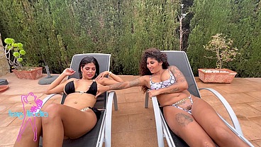 Pool hottest threesome with Sheila Ortega