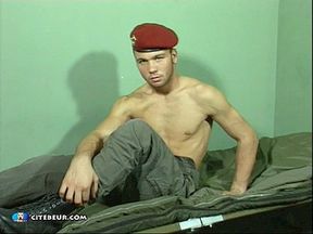 Army Recruit Jerks Off in Uniform